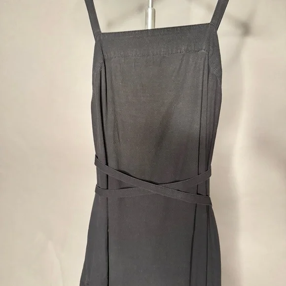 EVERLANE • Pinafore Dress - Cotton Stretch Tiered Spaghetti Strap w/ Pockets 00 - Picture 4 of 16